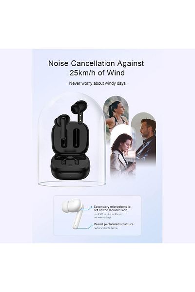 QCY T13 ANC Earbuds Active Noise & Wind Cancellation Adjustable ANC, Bluetooth 5.3 IPX5 waterproof
