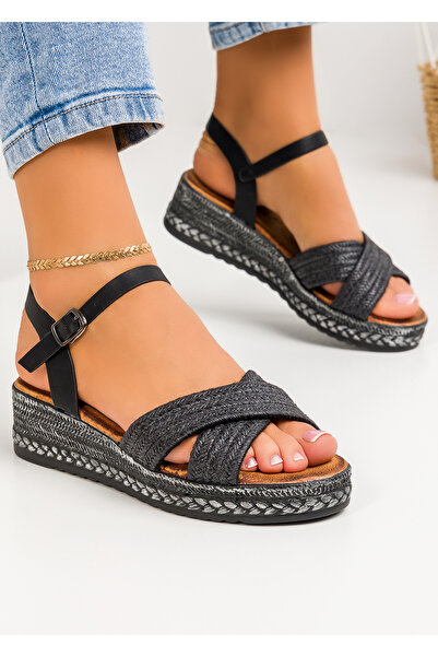 starlike Sandale dama negre A013