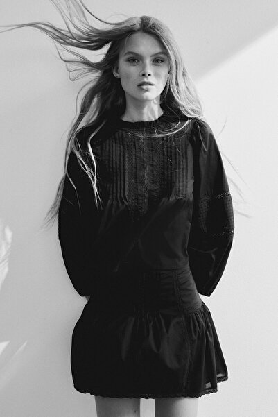 H&M Nervürlü ve Pamuklu Bluz