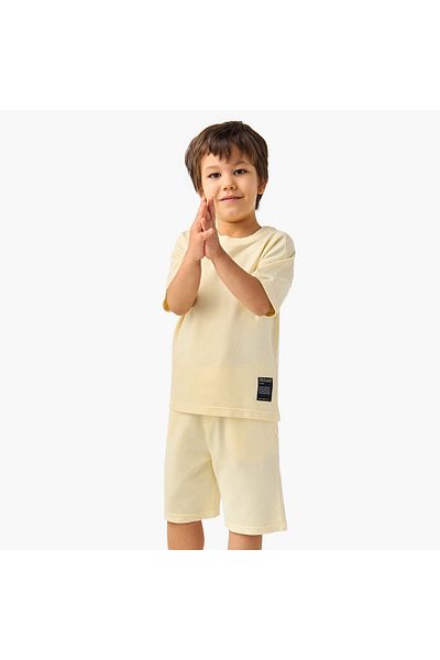Juniors طقم تي شيرت وشورت سادة