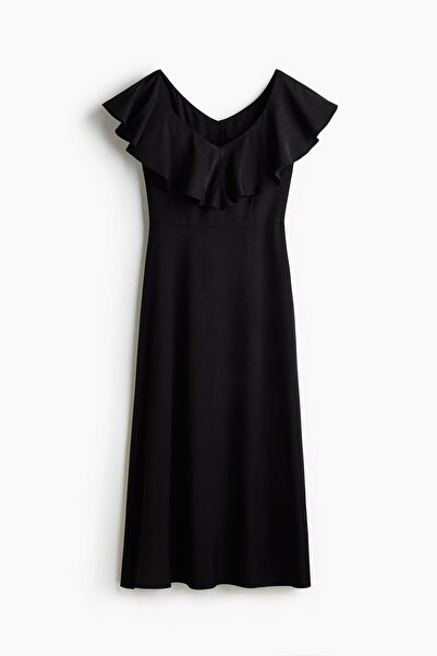 H&M Farbalalı Elbise