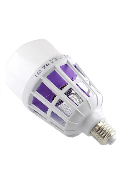 Echo Soul Bec LED 2 in 1 cu lampa UV anti insecte Echo Soul, aparat anti tantari, muste, musculite,20W