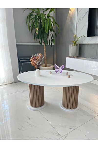 MatBeyaZ Bohem sehpa Mdf malzemeli orta sehpa çay sehpa 100cm uzunluk 68cm en