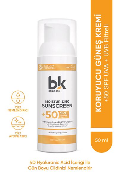 BK COMPANY Anti-Blemish and Acne-Skin Tone Equalizing-Intensive Moisturizing Protective Water Based Sunscreen 50 ml