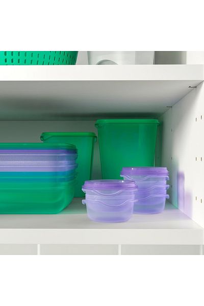IKEA Food container with lid, lilac, 70 ml 3 pack