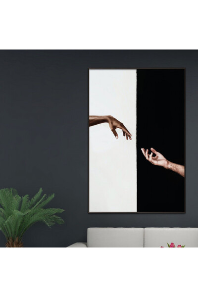 SND لوحة قماشية بتصميم مودرن مع برواز شامبين مجوف