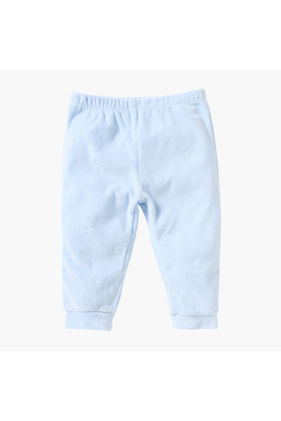 giggles Star Embossed Twofer Top and Pyjama Set