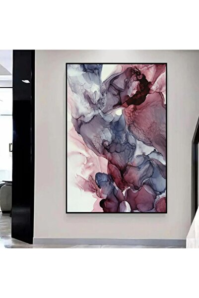 SND لوحة قماشية بتصميم الفن التجريدي مع برواز أسود مجوف