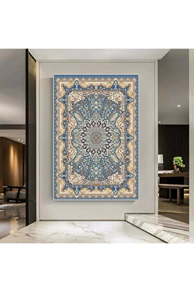 Marktna لوحة قماشية بتصميم الفن التشكيلي مع برواز فضي مجوف