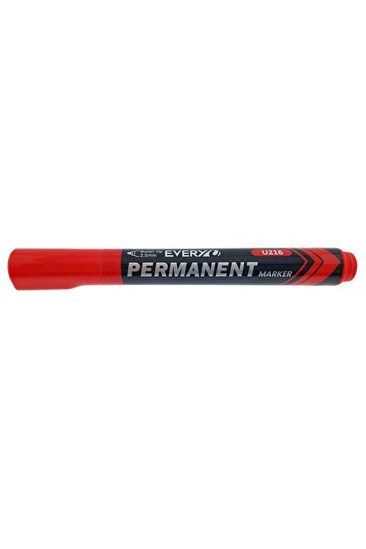 OEM Permanent red marker with round tip 2.5mm, waterproof, smooth writing, Everyday U216 model