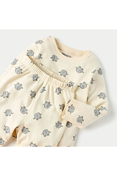 Juniors All-Over Elephant Print T-shirt and Pyjama Set