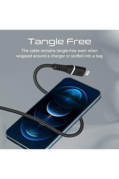 Promate كابل من Type-C إلى Lightning بطول 1.2 متر، معتمد من Apple MFi، مزود بخاصية توصيل الطاقة بقوة 20 وات وشحن سريع من السيليكون
