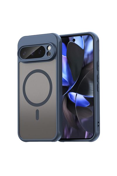 SKYDDAR INNOVATION Carcasă pentru Google Pixel 9 Pro, HaloFrost MagSafe II, antișoc, set de autocolante, albastru marin
