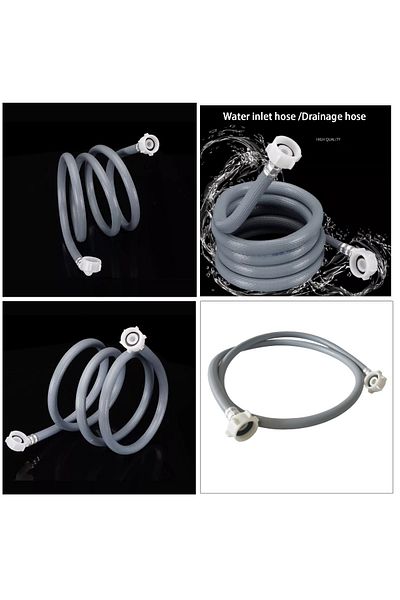 OEM Washing Machine Supply Hose 2 M Long, 3/4" (25MM) Thread, Non-toxic Pvc/Wood Material