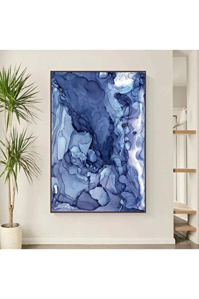 SND لوحة قماشية بتصميم الفن التجريدي مع برواز شامبين مجوف