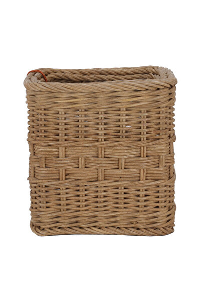 Generic سلة تقديم من الخوص من معرض السيف، 16 × 11.5 × 16 سم - بيج