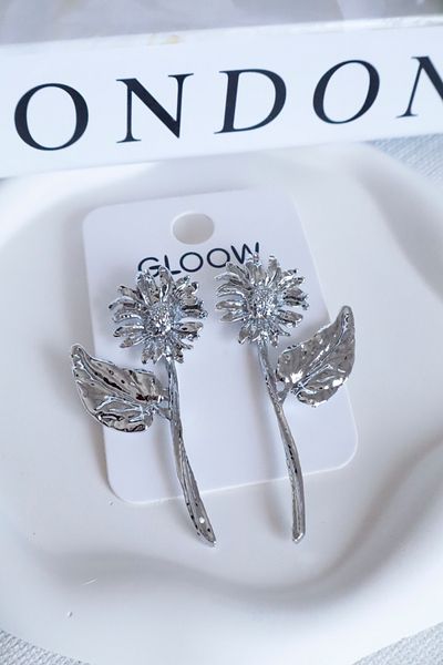 DEMOKAN Women's Earrings Long Sunflower 8cm Earrings