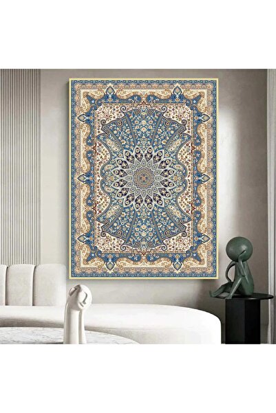 Marktna لوحة قماشية بتصميم الفن التشكيلي مع برواز ذهبي مجوف