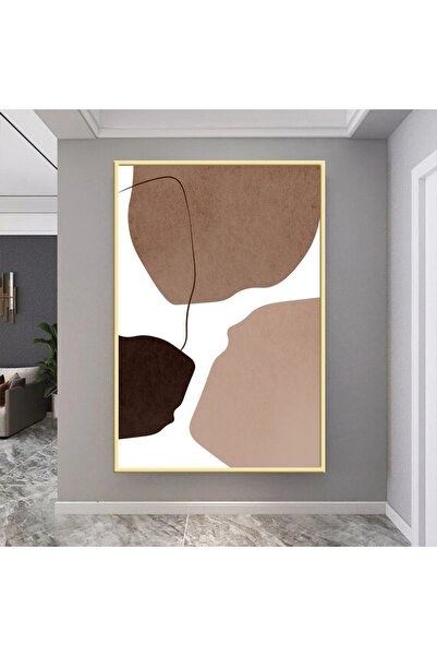 SND لوحة قماشية بتصميم الفن البوهيمي مع برواز ذهبي مجوف