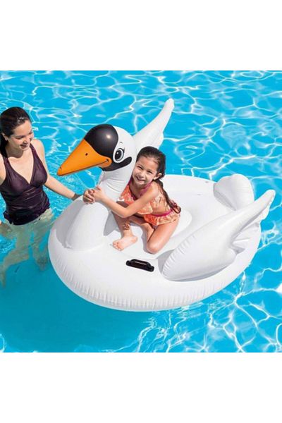 Blusmart Inflatable Pool Toy for Kids, Swan Ride-On, 130 x 102 x 99 cm