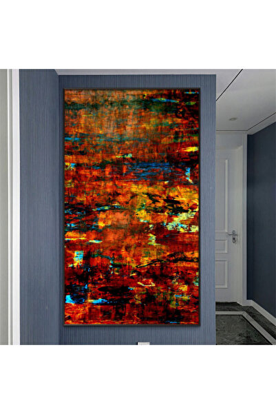 4gdran لوحة قماشية بتصميم مودرن مع برواز فضي مجوف