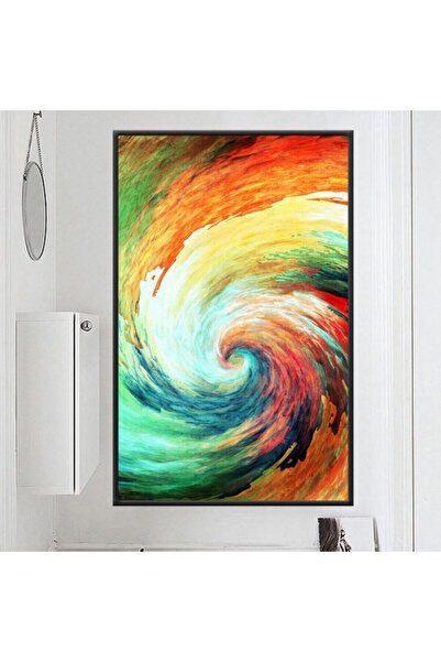 SND لوحة قماشية بتصميم مودرن مع برواز فضي مجوف