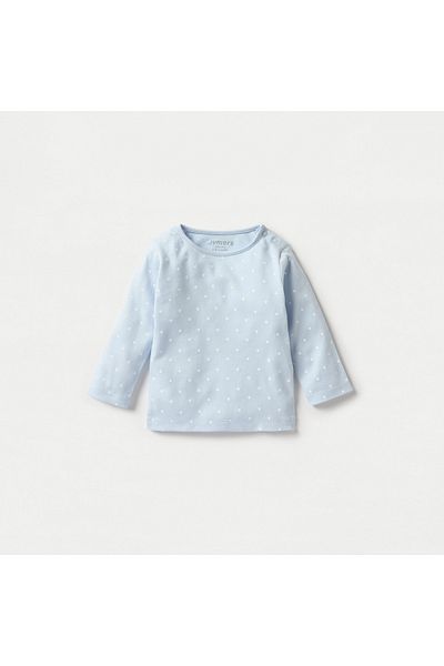 Juniors All-Over Polka Dot Print T-shirt and Pyjama Set