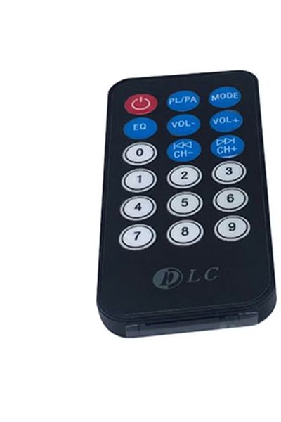 DLC مكبر صوت لاسلكي محمول بتقنية البلوتوث - صوت لاسلكي مع جهاز تحكم عن بعد (أبيض/أسود/رمادي)