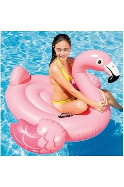 Blusmart Inflatable Pool Toy for Children, Flamingo Ride-on, 147 X 140 X 94 Cm