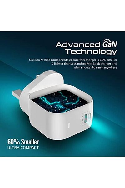 Promate USB-C Adapter, Superspeed GaNFast Technology Adapter with Ultra-Fast 67W Power Delivery USB-