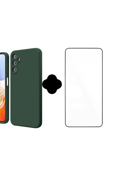 Gtech SET Silicone case + Transparent film, compatible with Samsung Galaxy A26, flexible, Green