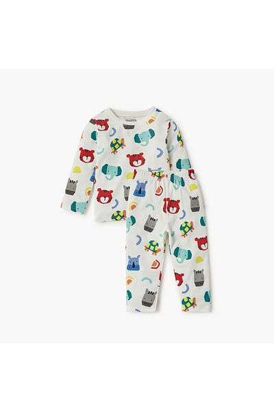Juniors Animal Print T-shirt and Pyjama Set