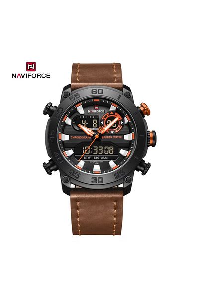 Naviforce Analog-Digital Sports Watch – Chronograph, Date & Alarm Display, Water Resistant