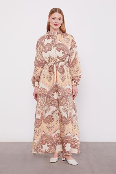 Levidor Patterned Dress - Mink