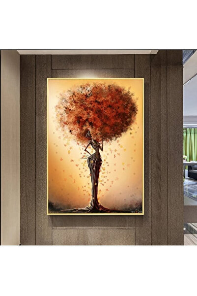 4gdran لوحة قماشية بتصميم مودرن مع برواز فضي مجوف