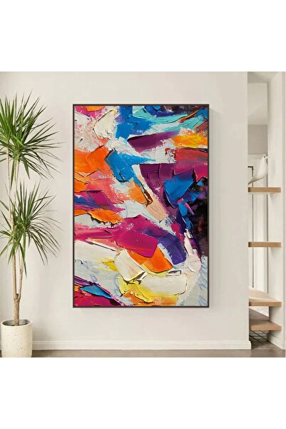 Marktna لوحة قماشية بتصميم الفن البوهيمي مع برواز شامبين مجوف