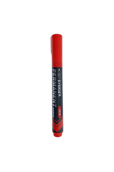 OEM Permanent red marker with round tip 2.5mm, waterproof, smooth writing, Everyday U216 model