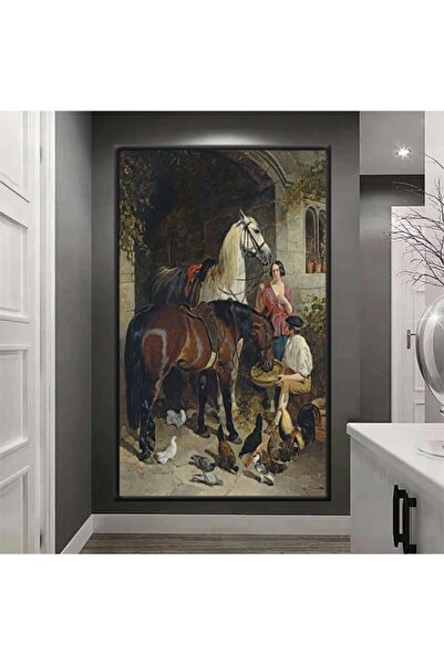 Marktna لوحة قماشية بتصميم مودرن مع برواز أسود مجوف