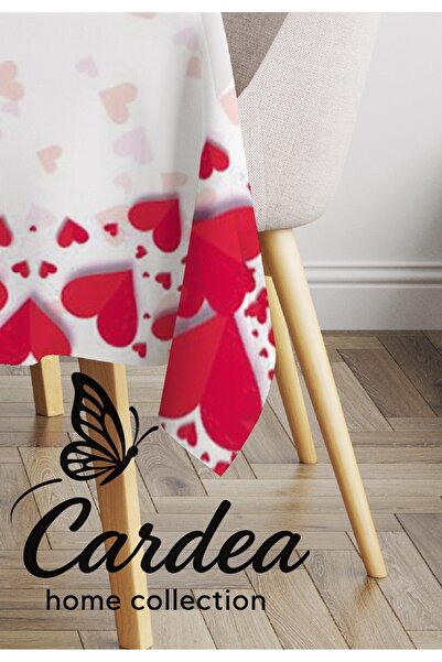 Cardea Home Collection Față de masă cu imprimare digitală de producție specială cu model de inimă