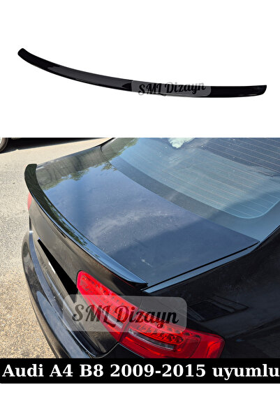 SML Dizayn Audi A4 B8 Spoiler 2009-2015 Parlak Siyah A4 B8 Bagaj-üstü-Spoyler...