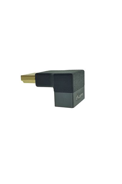 Lanberg HDMI male to HDMI female adapter, 8K, 90 degree angle, downward sloping, Lanberg 44099, DSC, eARC, HDR