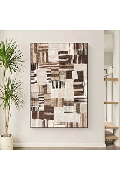 Marktna لوحة قماشية بتصميم الفن البوهيمي مع برواز شامبين مجوف