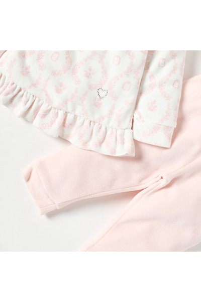 giggles Floral Print Long Sleeves T-shirt and Pyjama Set