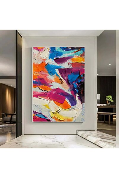 4gdran لوحة قماشية بتصميم الفن البوهيمي مع برواز فضي مجوف