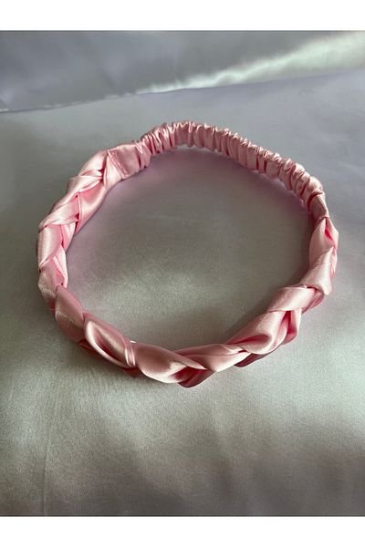 PratikDikisco Pink Satin Braid Hair Band