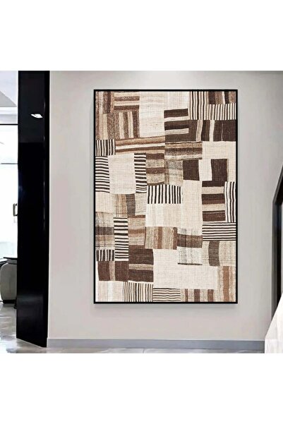 4gdran لوحة قماشية بتصميم الفن البوهيمي مع برواز أسود مجوف