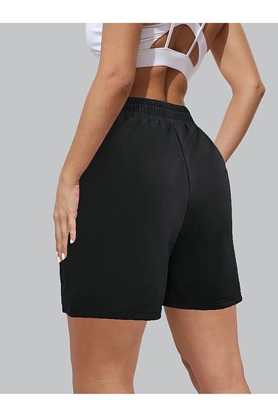CANDERO Women's Black Shorts Plus Size Oversized Sweatpants Sports Casual Wear Quality Stylish Appearance Yus