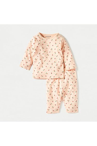 Juniors All-Over Fruit Print T-shirt and Pyjama Set