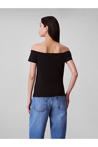 Calvin Klein Monogramos, vállat szabadon hagyó, rugalmas felső