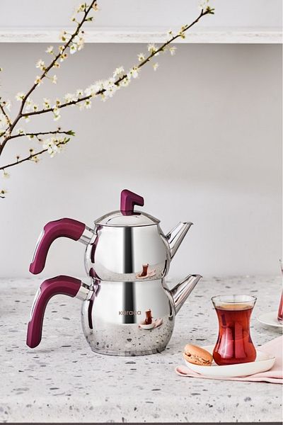 Karaca Plum Mini Teapot Set - Βιόλα με Επαγωγική Βάση